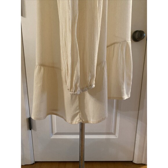 Keren Hart Ivory Embroidered Crochet Boho Blouse Tunic Top Shirt Womens 1X- New - Picture 9 of 16